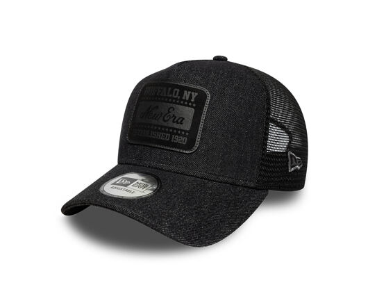 Kšiltovka New Era - Branded Patch Denim 9FORTY A-Frame Trucker - Black