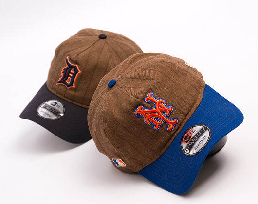 Kšiltovka New Era × Three Looms - Chestnut Pinstripe 9TWENTY A-Frame - New York Mets