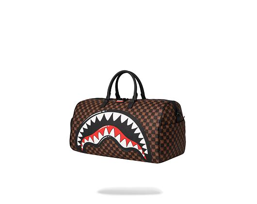 Taška Sprayground - Sharks In Paris Wtf Bubble Brown Check Duffle