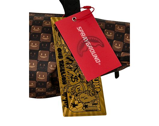 Taška Sprayground - Sharks In Paris Wtf Bubble Brown Check Shark Duffle