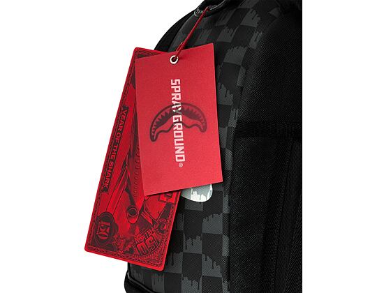 Batoh Sprayground - Black And White Drip Check Shark Backpack