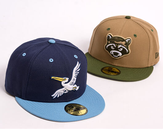 Kšiltovka New Era - MiLB Theme Nights 59FIFTY - Myrtle Beach Pelicans - Pelican - Navy / Sky Blue