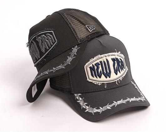 Kšiltovka New Era - Branded Distressed Patch 9FORTY A-Frame Trucker - Steel