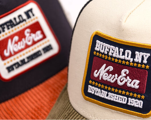 Kšiltovka New Era - Branded Patch Cord 9FORTY A-Frame Trucker - Cream / New Olive