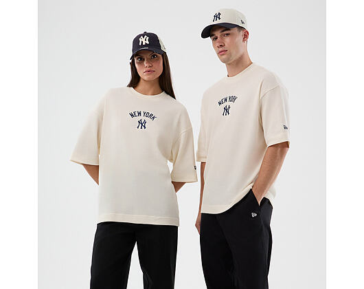 Triko New Era - MLB Waffle Box Tee - NY Yankees - Off White