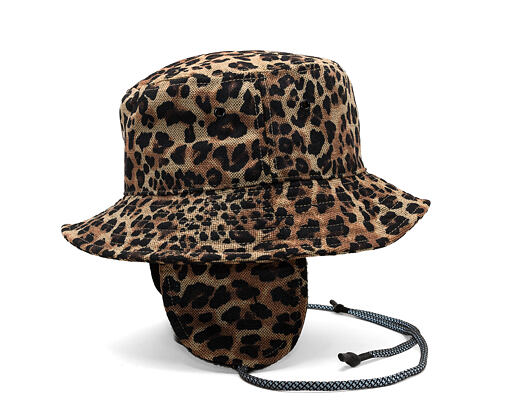 Klobouk Kangol - Interlock Earfap Bucket - Leopard Tan