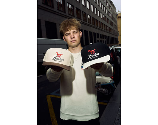 Kšiltovka Brixton - Leisure Snapback - Black/White Cap