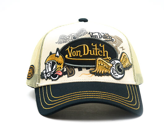 Kšiltovka Von Dutch - Trucker - Patch & Print - Black / White