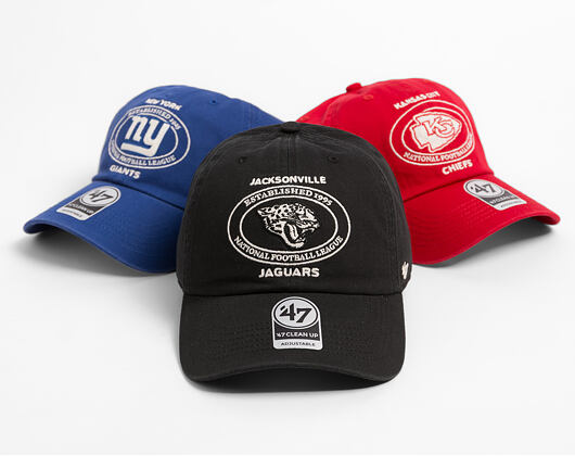 Kšiltovka '47 Brand - NFL Circle Tone CLEAN UP - Jacksonville Jaguars - Black