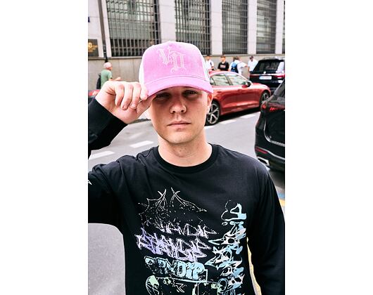 Dámská Kšiltovka Von Dutch - Baseball - Velvet Rhinestone Logo - White / Pink