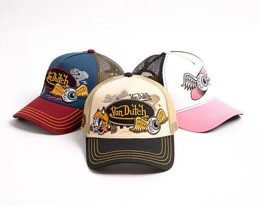 Kšiltovka Von Dutch - Trucker - Patch & Print - Black / White