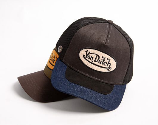 Kšiltovka Von Dutch - Trucker - Denim Visor Patch Premium - Black / Navy