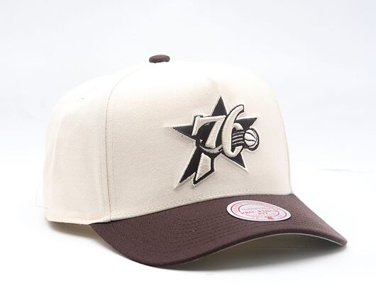 Kšiltovka Mitchell & Ness - NBA Brown And Cream Pro Snapback Hwc - Philadelphia 76ers - Cream
