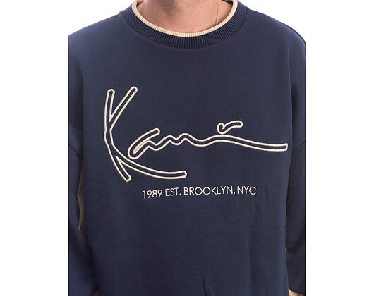 Mikina Karl Kani - Signature BRK Insert Oversized Crew - Blue