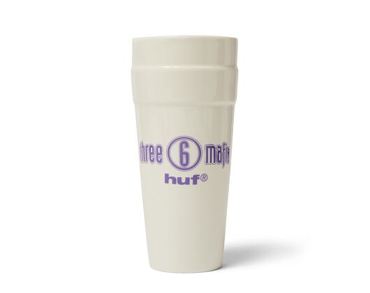 HUF x Three 6 Mafia Ceramic Double Cup - White
