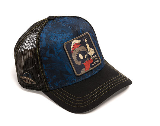 Kšiltovka Capslab - Looney Tunes Trucker - Marvin the Martian Print - Navy / Black