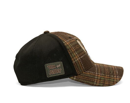 Kšiltovka Capslab - Tom & Jerry Trucker - Jerry Wink Checkered - Brown / Black