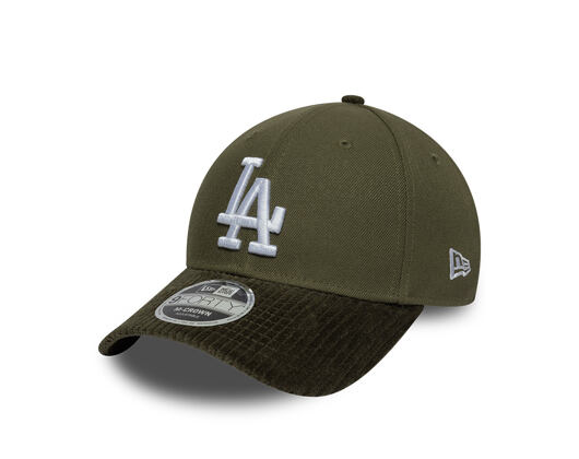 Kšiltovka New Era - MLB Cord Visor 9FORTY M-CROWN - LA Dodgers - New Olive