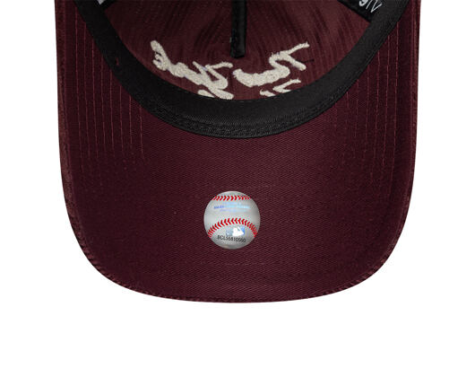Kšiltovka New Era - MLB Cord Script 9TWENTY A-Frame - NY Yankees - Maroon