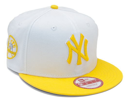 Kšiltovka New Era New York Yankees White/Yellow Pop Leabas Snapback
