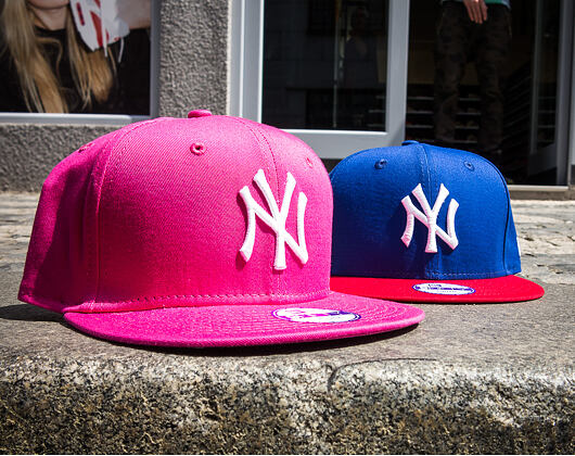 Dětská kšiltovka New Era 9FIFTY Kids MLB League Basic New York Yankees Snapback Pink / White