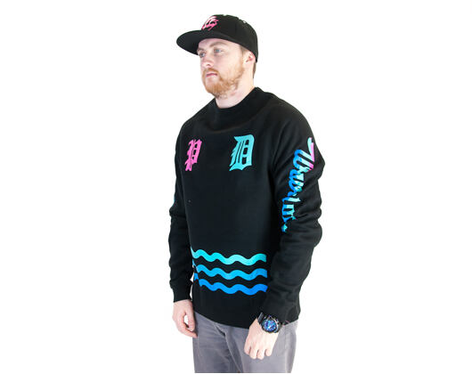Mikina Pink Dolphin Wavelordz II Crewneck Black