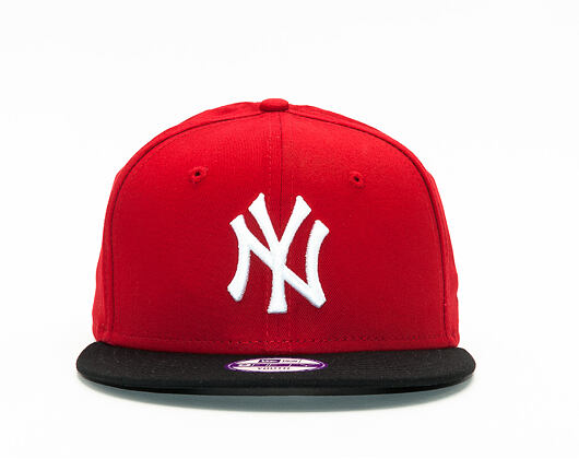 Dětská Kšiltovka New Era Cotton Block New York Yankees Scarlet/Black/White Snapback Youth