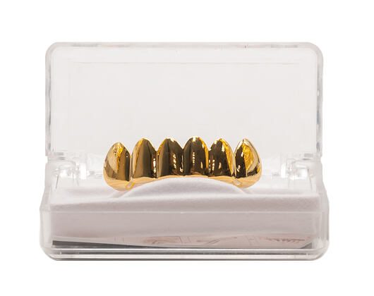 Pozlacené zuby King Ice Gold Plain Bottom Grillz