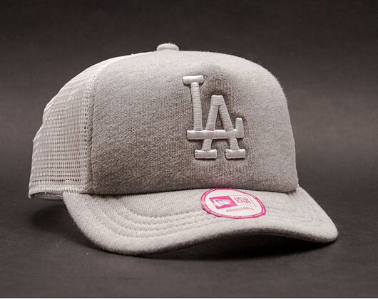 Dámská Kšiltovka s kratším kšiltem New Era Jersey Trucker Los Angeles Dodgers Heather Grey / White S
