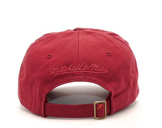 Dad Cap Kšiltovka Mitchell & Ness Chukker Branded Burgundy Strapback