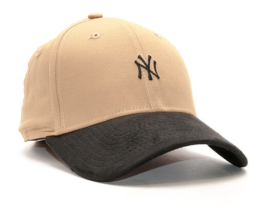 Kšiltovka New Era Suede Viz Mini Logo New York Yankess Brown/Black 39THIRTY Stretchfit