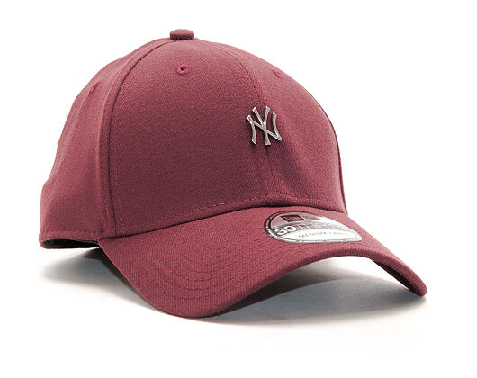 Kšiltovka New Era Metal Mini Logo New York Yankees Maroon 39THIRTY Stretchfit