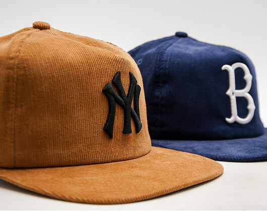 Kšiltovka New Era Cooperstown Cord Brooklyn Dodgers Navy 9FIFTY Snapback