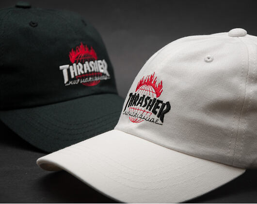 Kšiltovka HUF Thrasher Curve Visor Black Strapback