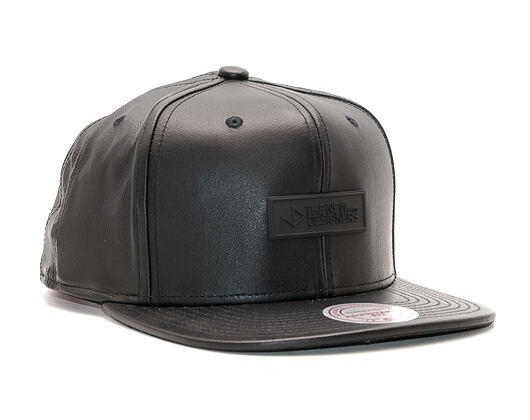 Kšiltovka Mitchell & Ness The New Designers All Over Leather Fabric Black Snapback
