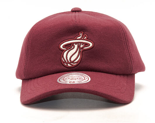 Kšiltovka Mitchell & Ness Throwback Miami Heat Burgundy Snapback