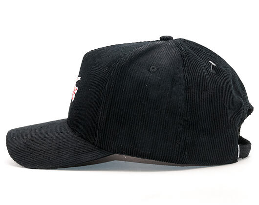 Kšiltovka Pink Dolphin Rare Corduroy Structured Black Zipback