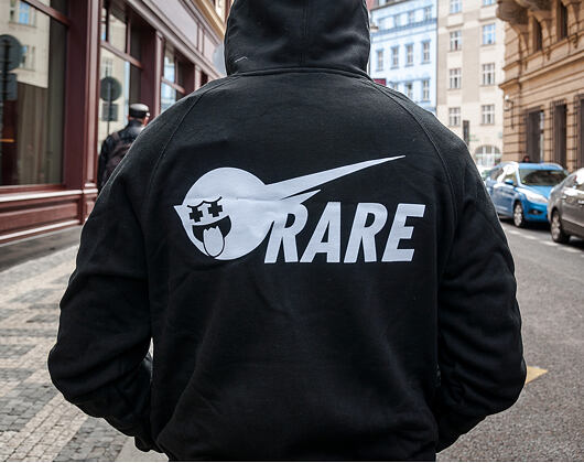 Mikina S Kapucí Pink Dolphin Rare Air Zip Up Black