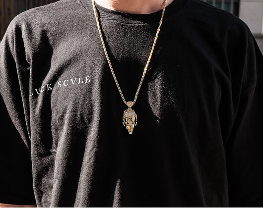 Pozlacený Řetízek na krk King Ice The 14K Gold 3D Joker Necklace from Batman