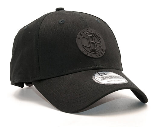 Kšiltovka New Era Rubber Logo Brooklyn Nets 9FORTY Black Strapback