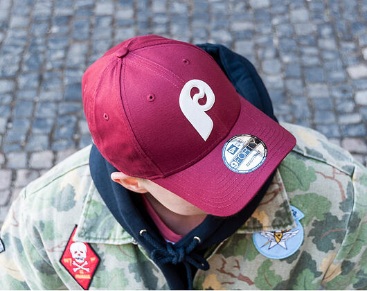 Kšiltovka New Era Flock Logo Philadelphia Phillies 9FORTY Carmine Snapback