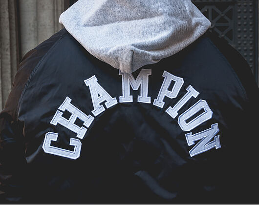 Bomber Champion Reverse Weave Black