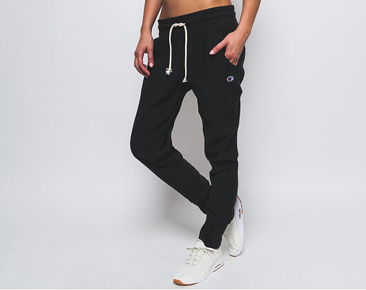 Dámské Tepláky Champion Reverse Weave Rib Cuff Black