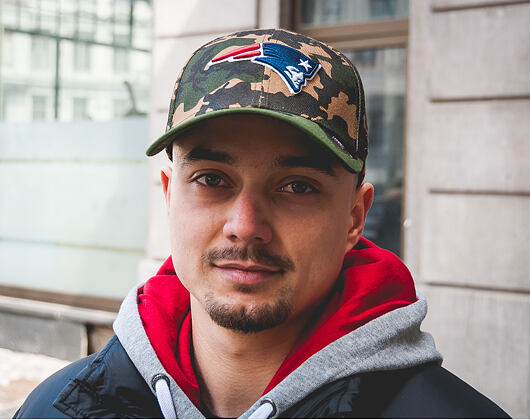 Kšiltovka New Era Camo Team Stretch New England Patriots 39THIRTY Woodland Camo/Official Team Color