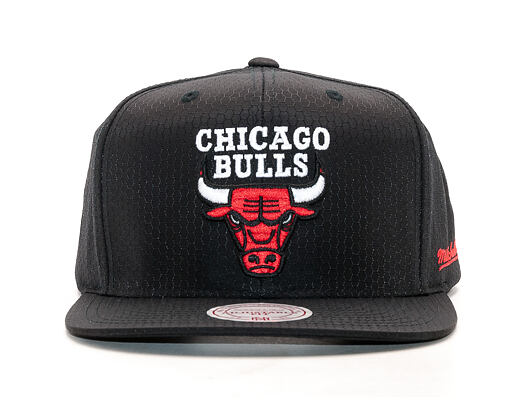 Kšiltovka Mitchell & Ness Ripstop Honeycomb Chicago Bulls Black Snapback