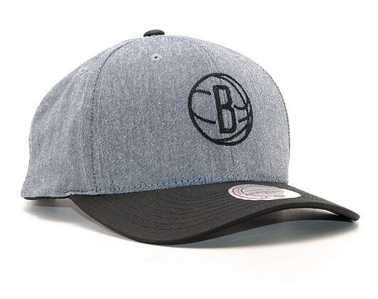 Kšiltovka Mitchell & Ness Link Flexfit 110 Flex-Snap Brooklyn Nets Grey/Black Snapback