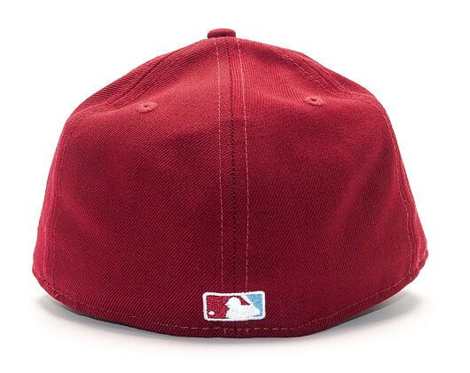 Kšiltovka New Era Mini Logo Philadelphia Phillies 59FIFTY LOW PROFILE Burgundy/White