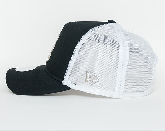 Dámská Kšiltovka New Era Essential Trucker Atlanta Braves 9FORTY Black/Silver Wing Snapback
