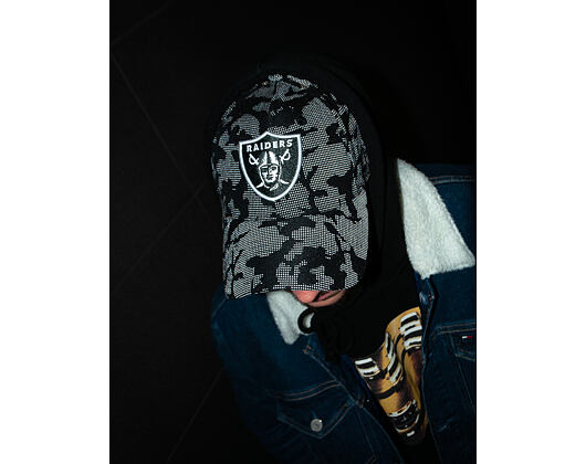Kšiltovka New Era Night Time Reflective Oakland Raiders 9FORTY Black Strapback