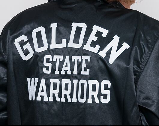 Bunda Mitchell & Ness Satin Coaches Golden State Warriors Black/White